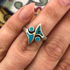 Vintage .925 Sterling Silver & Turquoise Ring